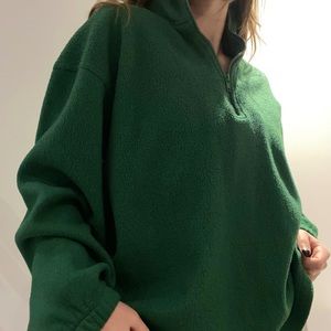 ❌Sold❌ Vintage Green Quarter Zip